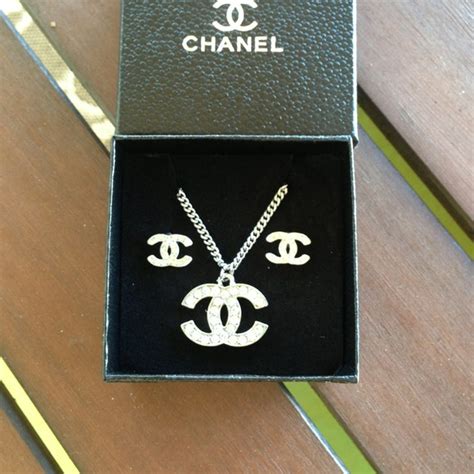 chanel earring and necklace set|chanel earrings official site.